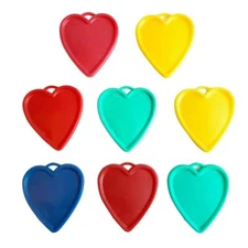 Vintage 90s Premium Balloon Accessories Heart Shaped Balloon Weights 8ct Multi