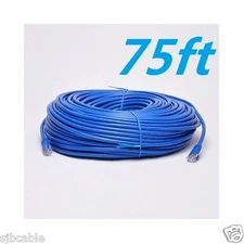 Blue New 75' FT Feet CAT6 CAT 6 RJ45 Ethernet Network LAN Patch Cable Cord Fast