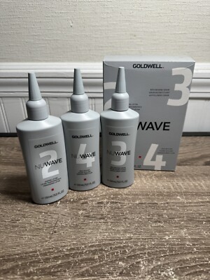 Goldwell Nuwave 2 3 4  Kit Shaping Lotion Replenishing Serum Lock-In Fluid New