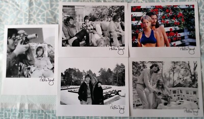 PATTIE BOYD SET OF 5 AUTOGRAPHED (SIGNED) 10x8 PHOTOS. GEORGE HARRSION, BEATLES
