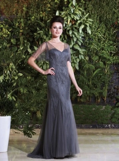 sachin and babi light blue dress Chic A-Line Chiffon Lace Scoop 3/4 Sleeves Floor-Length Mother of the Bride  Dress
