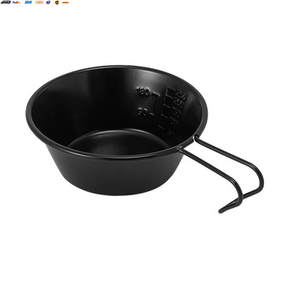 Camping Picnic Bowl Outdoor Portable Handle Bowl Camping Picnic Bowl Tableware S