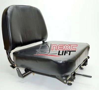 NEW UNIVERSAL FOLDING VINYL FORKLIFT SEAT FITS CLARK CAT HYSTER YALE TOYOTA