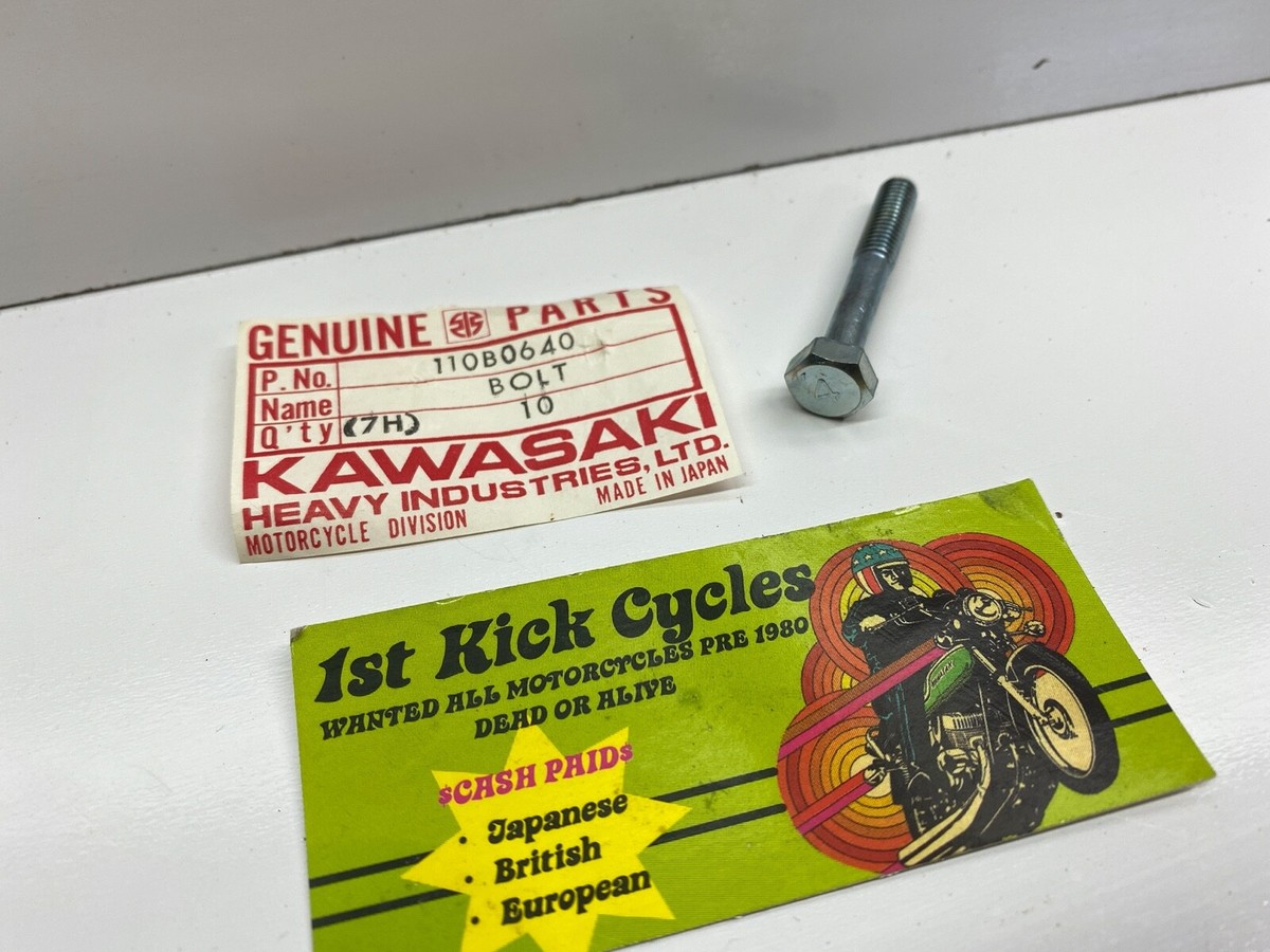 NOS KAWASAKI MOTORCYCLE BOLT HEX HEAD KZ1000 POLICE 110B0640 OEM