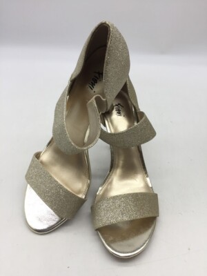 Fioni Women's Gold High Heel Shoes Glitter Sandals Size