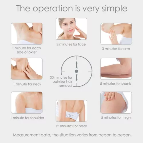 Women Laser Remover Instant & Pain Free Finishing Touch Hair Removal Body - Picture 11 of 13