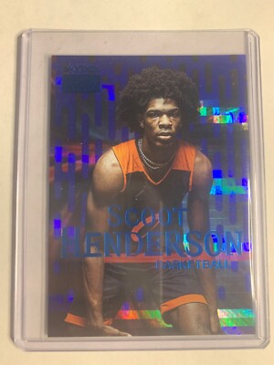 2022 Skybox Metal Universe Champions Scoot Henderson Premium Blue #D /75