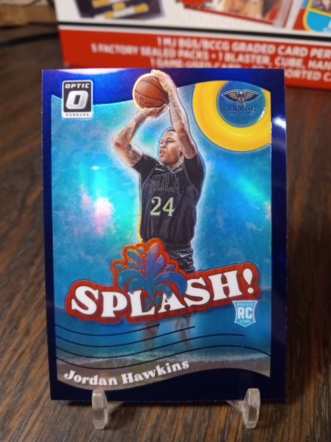 2023-24 Donruss Optic Basketball Jordan Hawkins RC #10 Splash! Purple Prizm SP