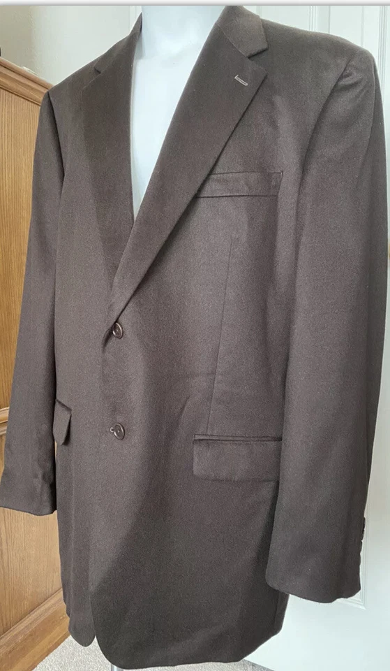 Neiman Marcus Designers Collection Coat Blazers Men's Brown 100% Cashmere 44L - Image 2 of 4