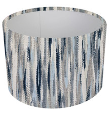 Impression Marine abstract lines Blue Drum Lampshade, Ceiling shade, Table Lamp