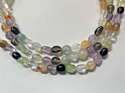 THREE (3) STRANDS 16'' OVAL SMOOTH BRAZIL MIX NUGGETS 10X8 MM BELOW WHOLESALE!!!