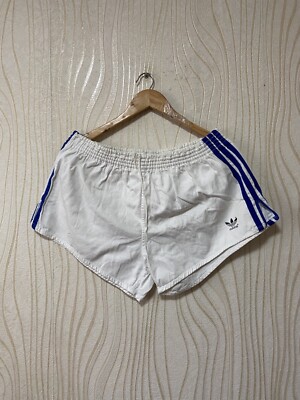 Short Vintage Toba Années 80 – Polyamide Bleu Et Blanc, Taille XL, Sport/plage
