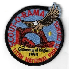 1993 Scout-O-Rama Gathering Of Eagles Utah National Parks Councl BLK Bdr. [Q-105