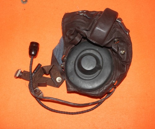 Old Vintage Surplus Pilot Leather Flying Helmet 2#