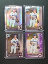 4 Card Lot Bowman Draft Chrome 1st Sean McLain LA Dodgers BDC-50