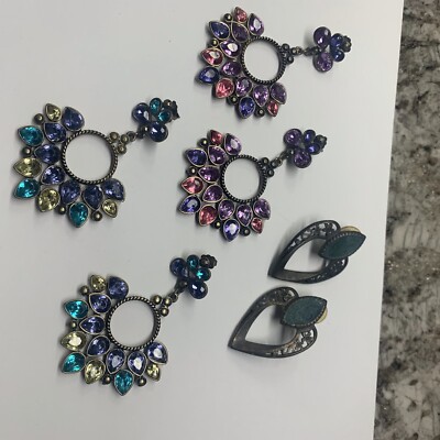 Lot Of 3 Pierced Dangle Costume Earrings All Signed - 2 By OHO