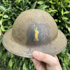 ORIGINAL WWI WW1 US M1917 77th Division Doughboy Helmet & Detached Liner