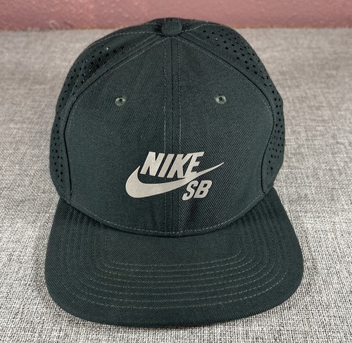 Nike SB Pro Dri-Fit perforierte Aerobill Snapback Mütze Kappe anthrazit Swoosh - Bild 2 von 19