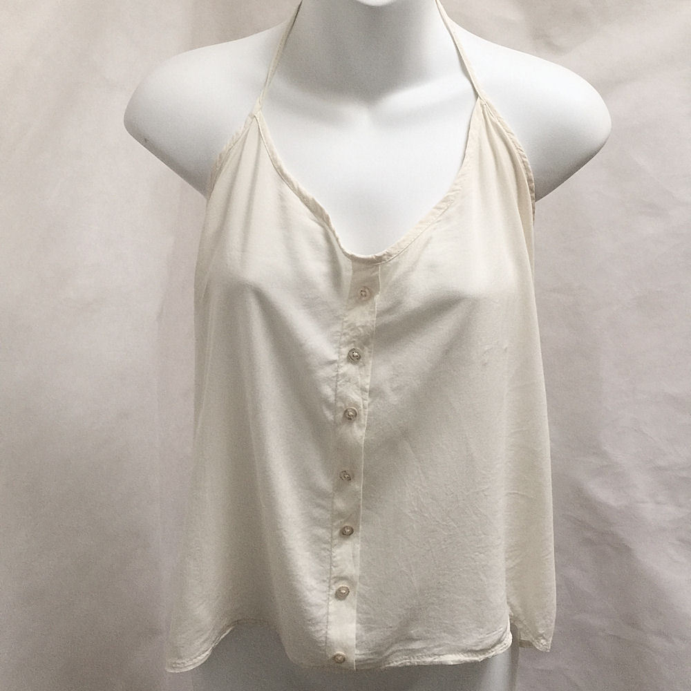 Brandy Melville Halter Top Ivory One Size Decorative … Gem