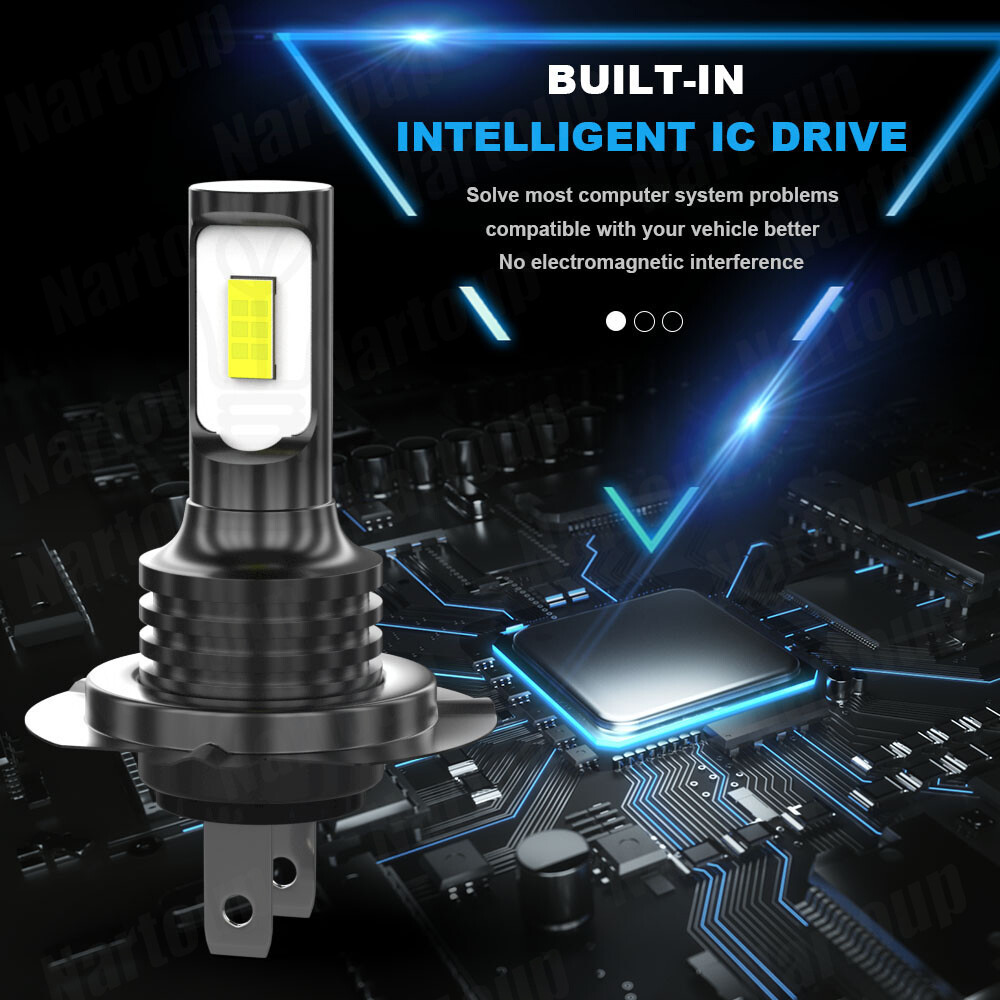 For Kawasaki Ninja ZX6R 20132018 2X H7 LED Headlight Bulbs Conversion