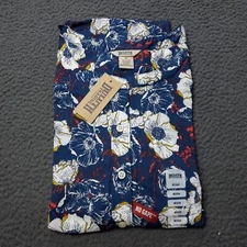 NEW $69.50 Duluth Trading Womens M Medium Wrinklefighter Tunic Floral Blue
