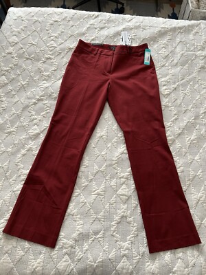 NWT 41 HAWTHORN Becca Mid Rise Bootcut Pant, Stitch Fix, Red, Women s Size 10