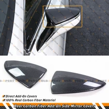 REAL CARBON FIBER ADDON SIDE MIRROR CAPS COVER FOR 21-25 LEXUS IS300 IS350 IS500