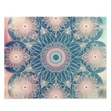 Puzzle 120, 252, 500-Piece Spirograph Vintage Style Kaleidoscopic Blue Trippy