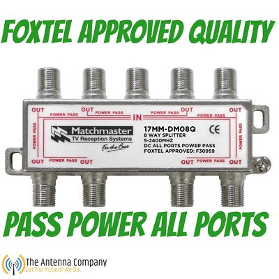  tv antenna splitter 8 way industry standard quality f type quality foxtel
