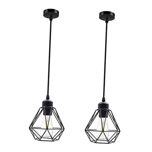 Farmhouse Cage Pendant Lights Ceiling Hanging Light Fixture Small Pendant