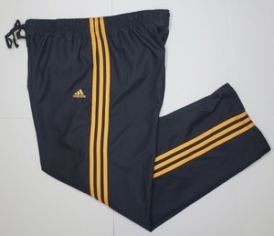 Adidas Track Pants Womens L EUC Gray 3 Peach Stripes Drawstring Tricot Unlined | eBay