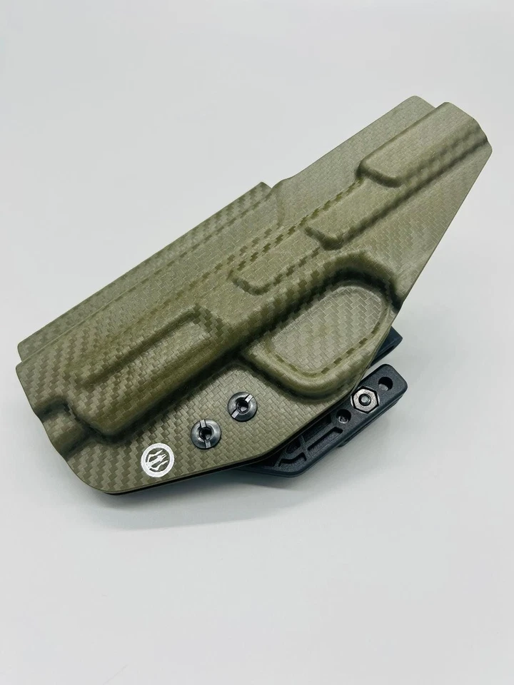 Funda S&W M&P Shield X - Olive Drab Carbon Kydex IWB Triton 2.0 con ala Mod Foto 2 de 4