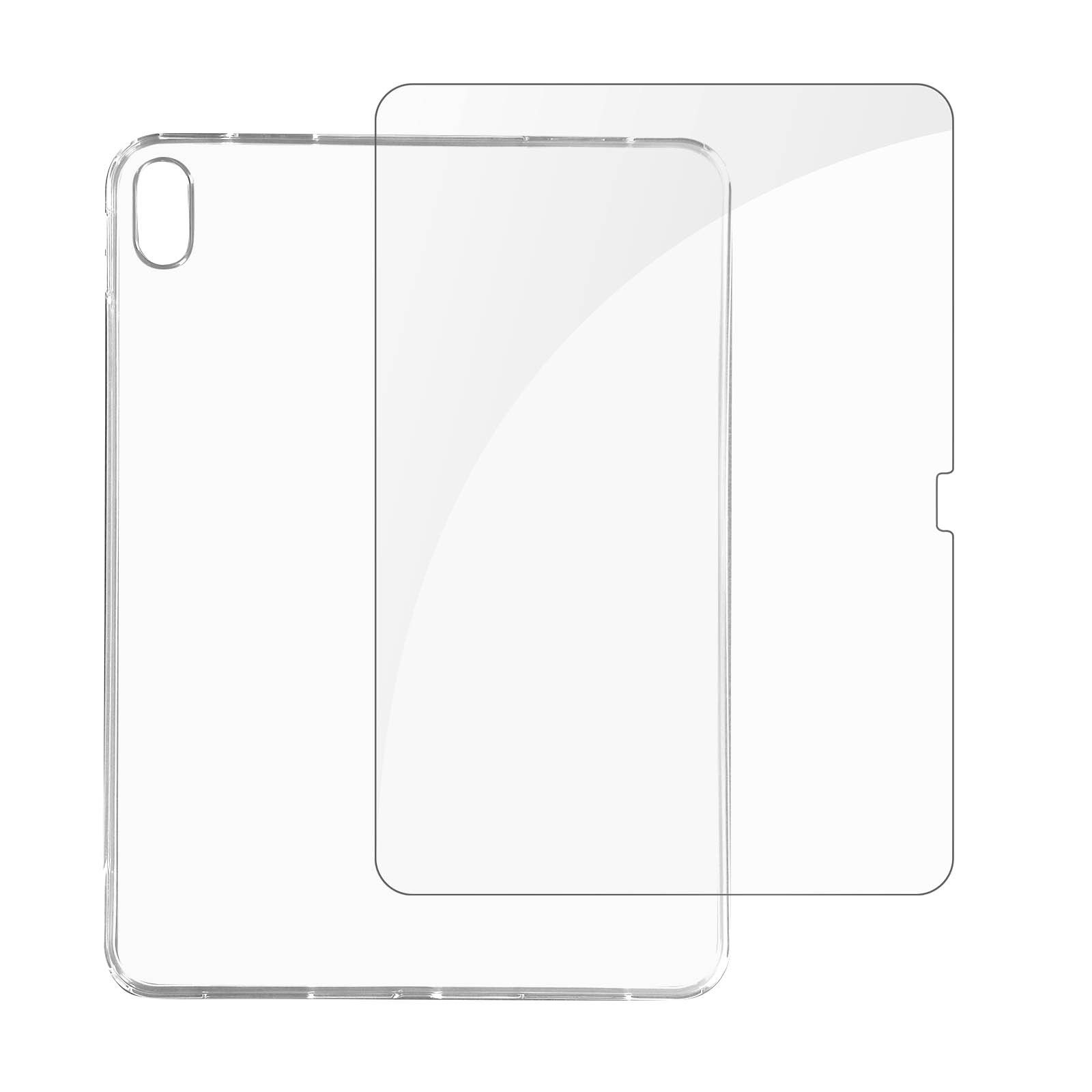 Kit Protection iPad 10.9 Coque Silicone Transparent et Film Écran