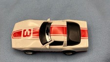 Tyco HO Slot Car Corvette 3 White Red 440 Magnum Chassis 1983