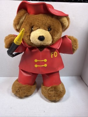 Dan Dee Teddy Precious 19'' Collectors Choice Fireman Teddy Bear GUC Rare HTF