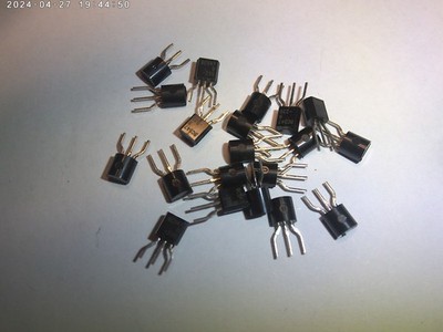 BC547B.NPN Bipolarer Transist.TO98,geschnitten f.1,6mm PCB,20Stck.