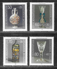 HICK GIRL-MNH. GERMANY STAMPS   SC#B647-50  1986  SEMI-POSTAL  GLASSWARE   C535
