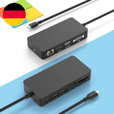 Microsoft Surface Thunderbolt 4 Dock Mit DREI Displays, 10-In-1-Surface-Dockings