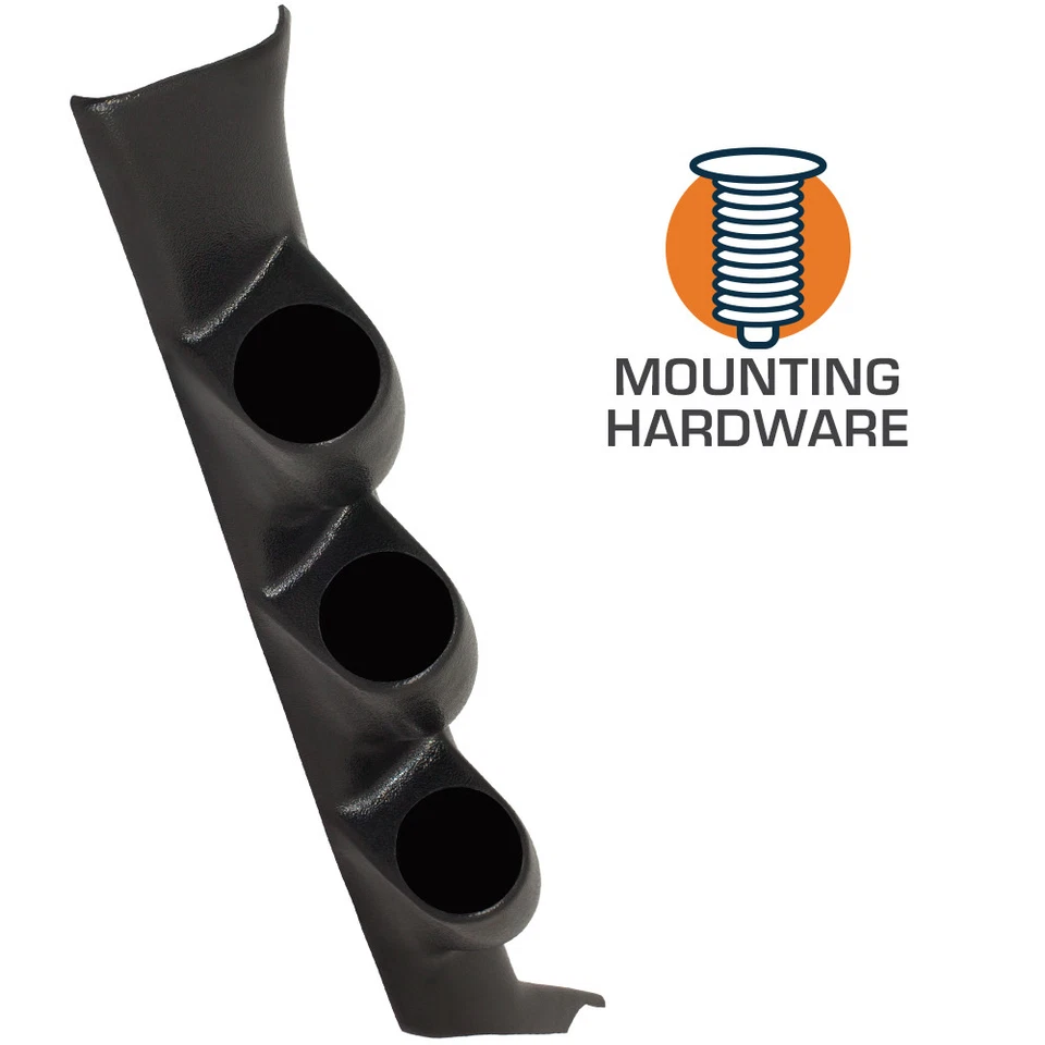 Cápsula de pilar GlowShift negra triple calibre 52 mm para Mazda RX-7 1993-1995 Foto 3 de 3