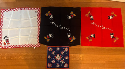 Disney Vintage Mickey Mouse Handkerchiefs/Scarfs/Bandanas