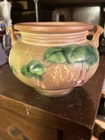 Vintage 1938 Roseville Pottery FUCHSIA Handled Planter Jardiniere Vase 645-3