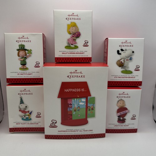 Hallmark Keepsake Snoopy Peanuts 12 Months Of Fun All 12 + Display W/Boxes NEW!!