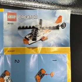 LEGO 30181 Creator Helicopter Orange White Black 52 Pieces 2012 Complete