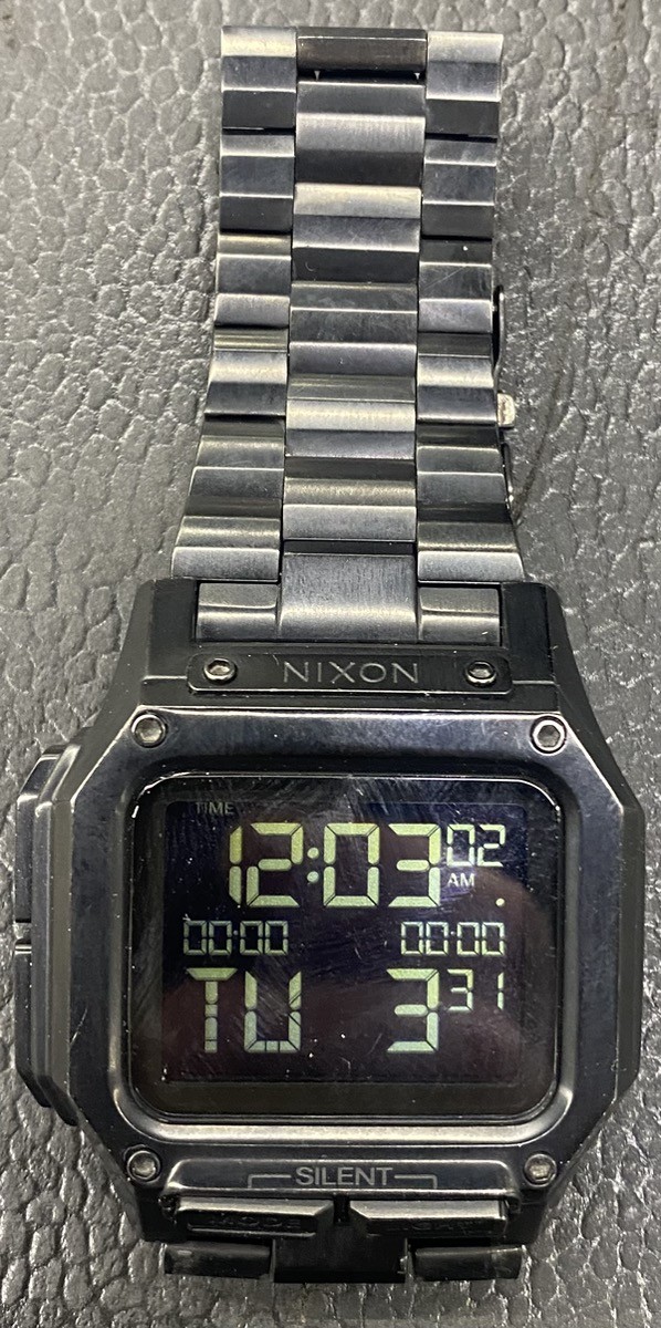 Nixon The Regulus SS Mens Digital Watch A1268-001 All Black Quartz