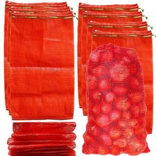 24 Pack 20'' x 14'' Mesh Onion Bags, Reusable Drawstring Fresh 20x14 In, Red