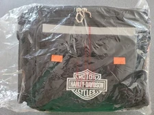 Harley Davidson Picnic Set Black Insulated Travel Cooler Bag w/ Plates Glass Set