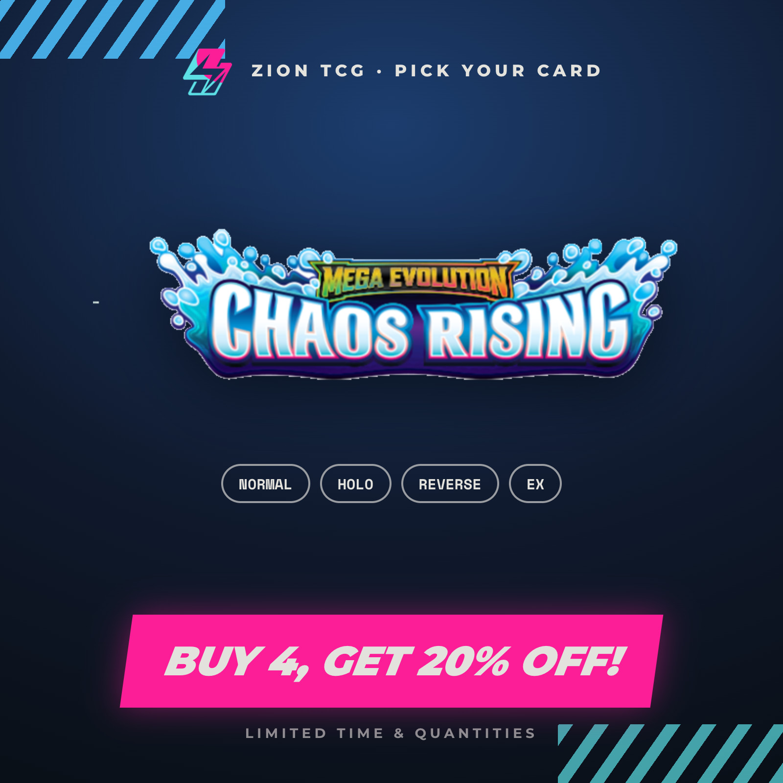 Pokemon Chaos Rising Holo Reverse Holo ex Singles You Pick NM Cards