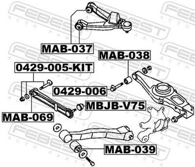 For FEBEST 0429-005-KIT REPAIR KIT, CAMBER ADJUSTING ECCENTRIC BOLT