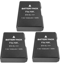 3-Pack EN-EL14 Camera Battery for Nikon D3100 D3200 D5300 D5200 D5100 Rplacement