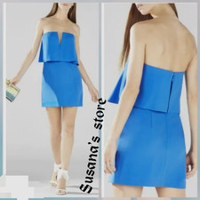 NWT BCBG MAXAZRIA SIZE 8 KATE STRAPLESS OVERLAY V-NECK A-LINE DRESS MSRP 268
